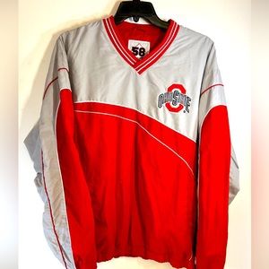 Ohio State Buckeyes Mens XXL Red and Gray 58 Sports Lined Pullover Mint Conditio